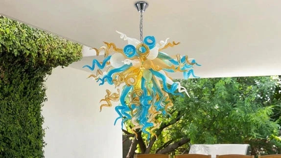 Murano Style Glass Chandelier