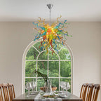 Colorful Glass Sculpture Chandelier Hand-Blown Art Glass Hanging Light For Villas Living