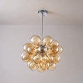 Bubbles Chandelier Dark Beige Blown Glass Balloon Hanging Lamp Brown Talia Modern Cluster Pendant Light