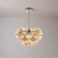 Bubbles Chandelier Dark Beige Blown Glass Balloon Hanging Lamp Brown Talia Modern Cluster Pendant Light