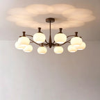 Full Spectrum Pendant Light Chandelier Retro Mid‑Century Modern Glass Hanging lamp For Kitchen Living Dining Foyer