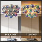Modern Semi Flush Blown Glass Chandelier Minimalist Rainbow Bubble Cluster Ceiling Light