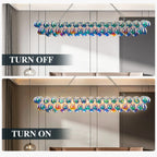 Luxury Large Iridescent Bubble Glass Chandelier Talia Hand-Blown Cluster Globe Pendant Light for Dining Kitchen Islands