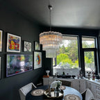 Madeleine Murano-Style Cascading Transparent Glass Tube Chandelier Modern Tiered Pendant Light