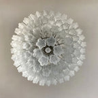 Madeleine Murano-Style White Cascading Glass Tube Chandelier Cloud-Inspired Tiered Pendant Light