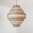 Vittoria Tiered Glass Chandelier Modern Artistic Luxury Murano Glass Tube Pendant Lighting
