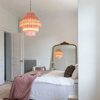Vittoria Tiered Glass Chandelier Modern Artistic Luxury Murano Glass Tube Pendant Lighting