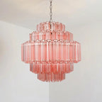 Vittoria Tiered Glass Chandelier Modern Artistic Luxury Murano Glass Tube Pendant Lighting