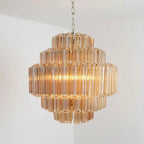 Vittoria Tiered Glass Chandelier Modern Artistic Luxury Murano Glass Tube Pendant Lighting
