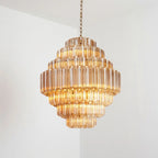 Vittoria Tiered Glass Chandelier Modern Artistic Luxury Murano Glass Tube Pendant Lighting