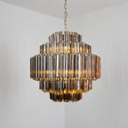 Vittoria Tiered Glass Chandelier Modern Artistic Luxury Murano Glass Tube Pendant Lighting