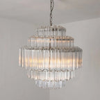 Vittoria Tiered Glass Chandelier Modern Artistic Luxury Murano Glass Tube Pendant Lighting