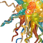 Colorful Glass Sculpture Chandelier Hand-Blown Art Glass Hanging Light For Villas Living
