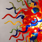 Colorburst Kaleidoscope Hand-Blown Glass Art Chandelier Chihuly-Style Glass Sculpture Pendant Light