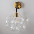 Transparent Glass Bubbles Wall Sconce Talia Modern Hallway Wall Light Bedrooms Cloud Bubble Bedside Areas Light