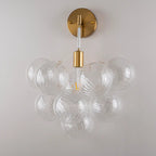 Transparent Glass Bubbles Wall Sconce Talia Modern Hallway Wall Light Bedrooms Cloud Bubble Bedside Areas Light