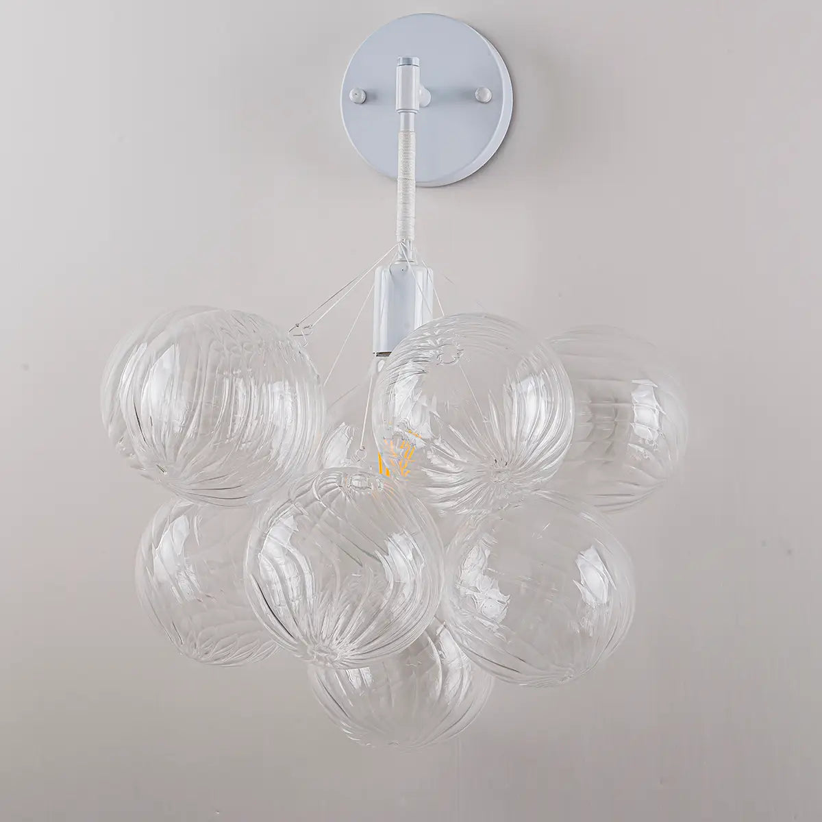 Transparent Glass Bubbles Wall Sconce Talia Modern Hallway Wall Light Bedrooms Cloud Bubble Bedside Areas Light