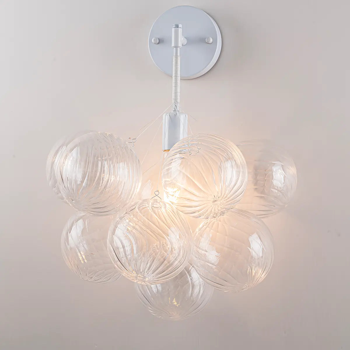 Transparent Glass Bubbles Wall Sconce Talia Modern Hallway Wall Light Bedrooms Cloud Bubble Bedside Areas Light