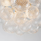 Modern Luxury Bubble Chandelier Cluster Glass Ball Pendant Light Talia Round Hanging Lamp For Living Dining