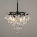 Modern Cloud Bubble Chandelier Talia Hand-Blown Clear Glass Globe Cluster Pendant Light with Metal Frame