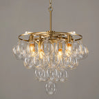 Modern Cloud Bubble Chandelier Talia Hand-Blown Clear Glass Globe Cluster Pendant Light with Metal Frame