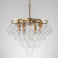 Modern Cloud Bubble Chandelier Talia Hand-Blown Clear Glass Globe Cluster Pendant Light with Metal Frame