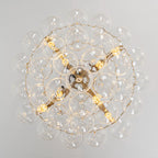 Modern Cloud Bubble Chandelier Talia Hand-Blown Clear Glass Globe Cluster Pendant Light with Metal Frame