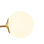 Modern Milky White Glass Bubble Chandelier Opal Glass Globe Sputnik Pendant Light with Glod Metal Frame