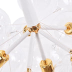 Modern Cluster transparent Glass Ball Chandelier Minimalist Clear Bubble Pendant Light For Bedrooms Living