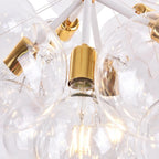 Modern Cluster Clear Glass Bubble Ceiling Light Fixture Talia Semi Flush Glass Ball Chandelier For Low Ceiling