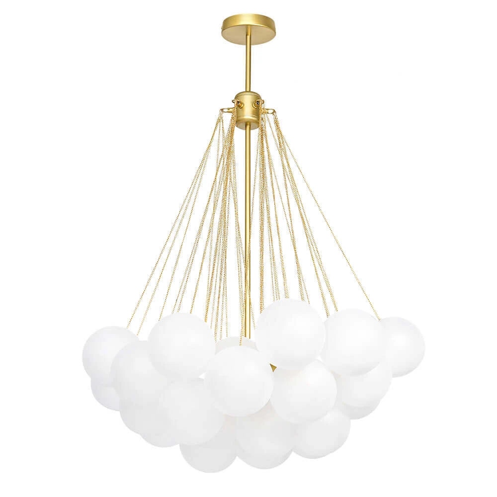 Cluster Frosted Glass ball Chandelier Milky White Glass Light Designer Apparatus Cloud Bubble Pendant Lamp