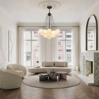 Cluster Frosted Glass ball Chandelier Milky White Glass Light Designer Apparatus Cloud Bubble Pendant Lamp