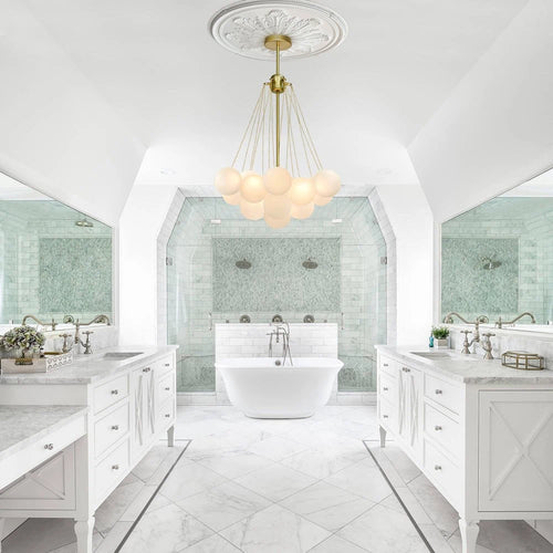 Cluster Frosted Glass ball Chandelier Milky White Glass Light Designer Apparatus Cloud Bubble Pendant Lamp