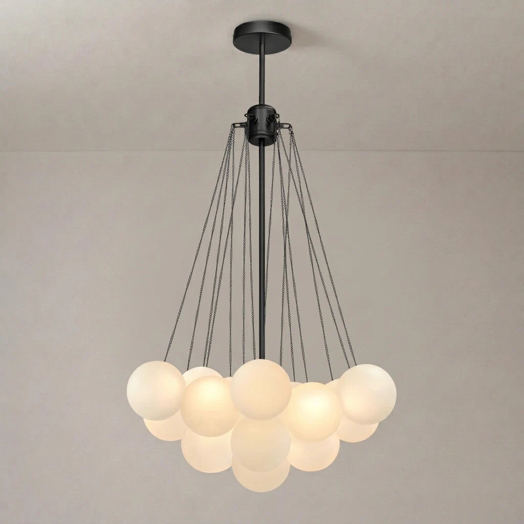 Cluster Frosted Glass ball Chandelier Milky White Glass Light Designer Apparatus Cloud Bubble Pendant Lamp