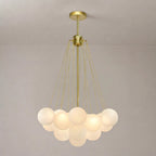 Cluster Frosted Glass ball Chandelier Milky White Glass Light Designer Apparatus Cloud Bubble Pendant Lamp
