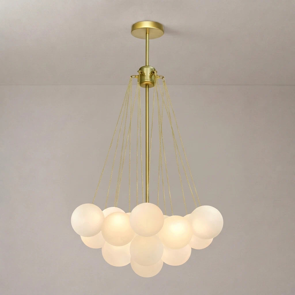 Cluster Frosted Glass ball Chandelier Milky White Glass Light Designer Apparatus Cloud Bubble Pendant Lamp