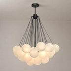 Cluster Frosted Glass ball Chandelier Milky White Glass Light Designer Apparatus Cloud Bubble Pendant Lamp