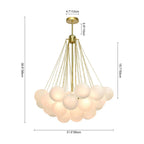 Cluster Frosted Glass ball Chandelier Milky White Glass Light Designer Apparatus Cloud Bubble Pendant Lamp