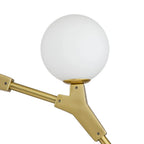 Mid-Century Modern Linear Branching Bubble Chandelier Opal Glass Globes Pendant Light
