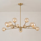 Modern Sputnik Branching Bubble Chandelier Mid-Century Radial Design Glass Ball Chandelier