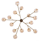 Modern Sputnik Branching Bubble Chandelier Mid-Century Radial Design Glass Ball Chandelier