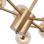 Modern Sputnik Branching Bubble Chandelier Mid-Century Radial Design Glass Ball Chandelier