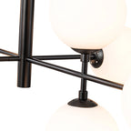 8-Light Linear Sputnik Chandelier with Frosted Glass Globe Shades mid-century modern Glass balls Chandelier