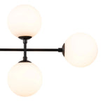 8-Light Linear Sputnik Chandelier with Frosted Glass Globe Shades mid-century modern Glass balls Chandelier