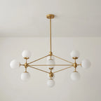 Sputnik 10-Light Glass Globe Geometric Chandelier Mid-century Modern Geometric Bubble Chandelier