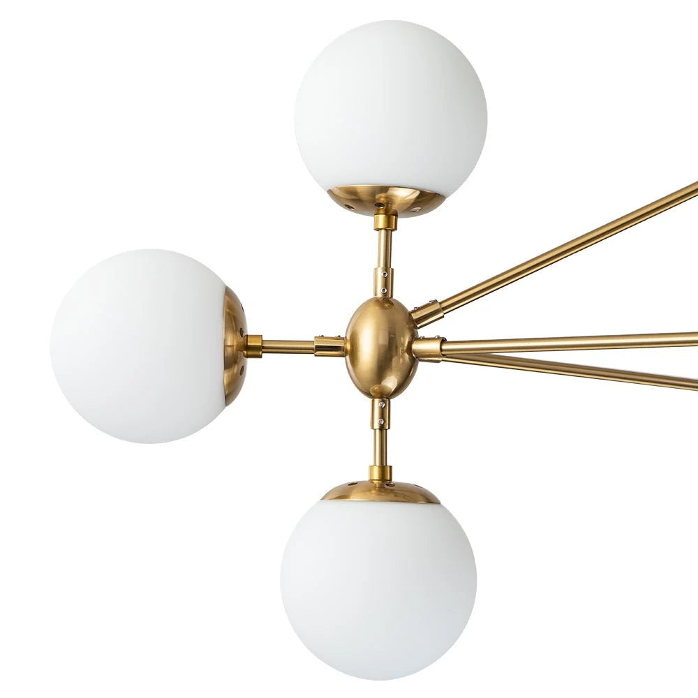 Sputnik 10-Light Glass Globe Geometric Chandelier Mid-century Modern Geometric Bubble Chandelier