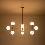 Sputnik 10-Light Glass Globe Geometric Chandelier Mid-century Modern Geometric Bubble Chandelier