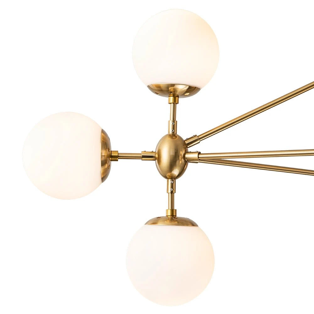 Sputnik 10-Light Glass Globe Geometric Chandelier Mid-century Modern Geometric Bubble Chandelier