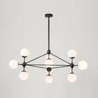 Sputnik 10-Light Glass Globe Geometric Chandelier Mid-century Modern Geometric Bubble Chandelier