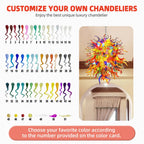 Radiant Kaleidoscope Chihuly-Style Blown Glass Chandelier Hanging Glass Sculpture Art Pendant Light For Villas Staircases